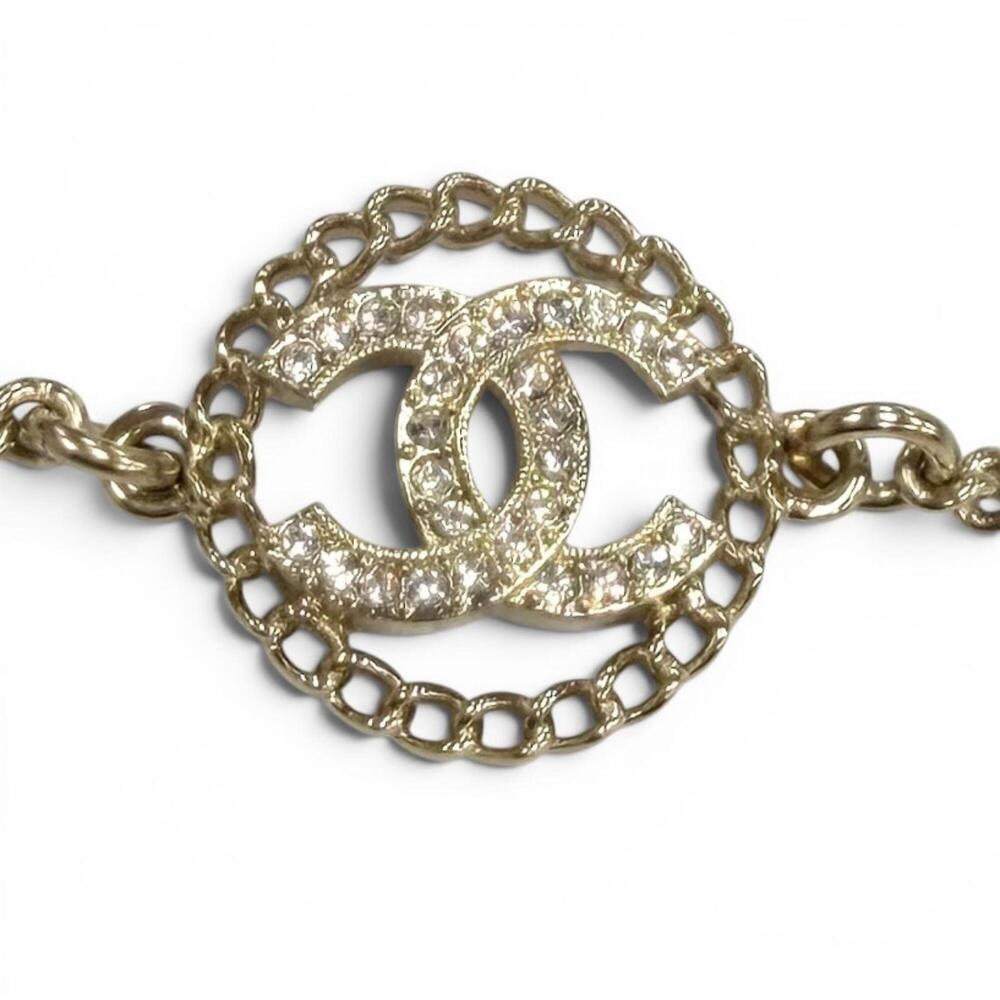 CHANEL Gold Logo Charm Bracelet - Picture 4 of 9